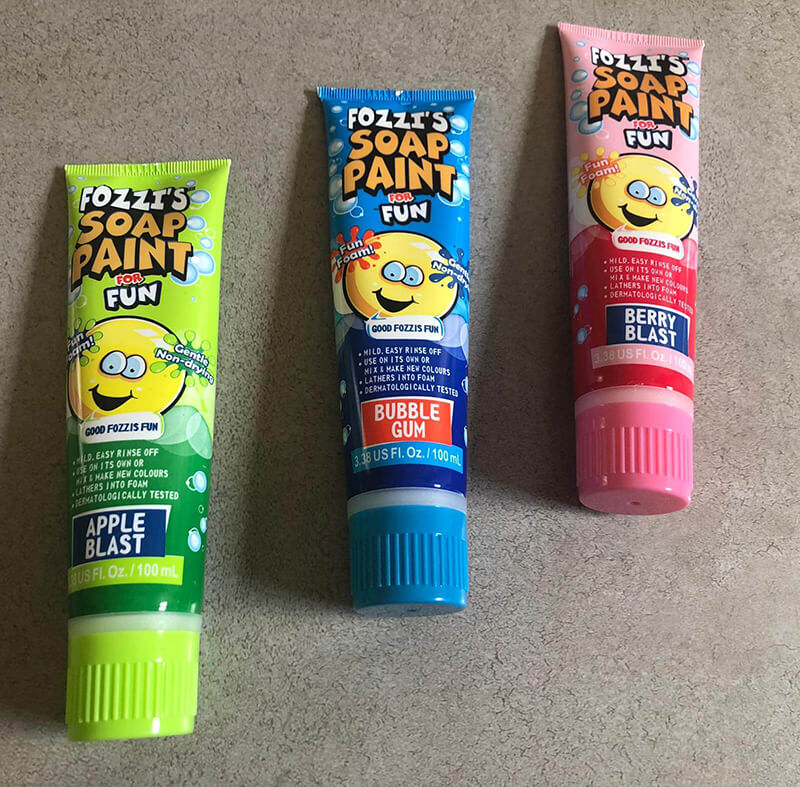 שפופרת סבון צבע